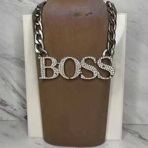 BOSS Curb Chain Necklace - Silver